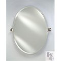 Afina Corporation Afina Corporation RM-332-CR 24X34 Oval Frameless Mirror with Tilt Brackets - Polished Chrome RM-332-CR